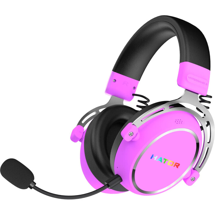 HATOR Hypergang 3 Wireless Gaming Headset, Wireless Headset, USB Type-C / USB Type-A Bluetooth, Violet