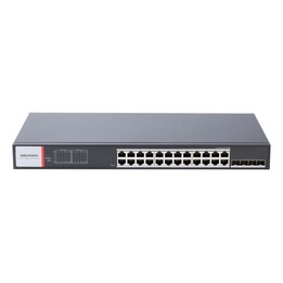 Hikvision DS-3T1528HP-SI-24P4F Managed Gigabit Ethernet (10/100/1000) Power over Ethernet (PoE) Switch, Black