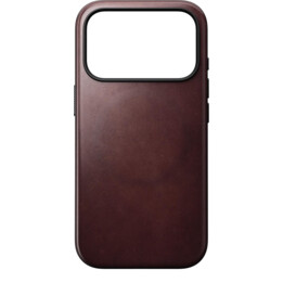 Capa de couro Nomad Modern para celular de 16 cm (6,3"), cor bordô.