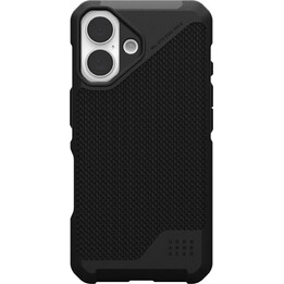 Capa protetora UAG Metropolis LT MagSafe para iPhone 16 compatível com MagSafe (preta em Kevlar)