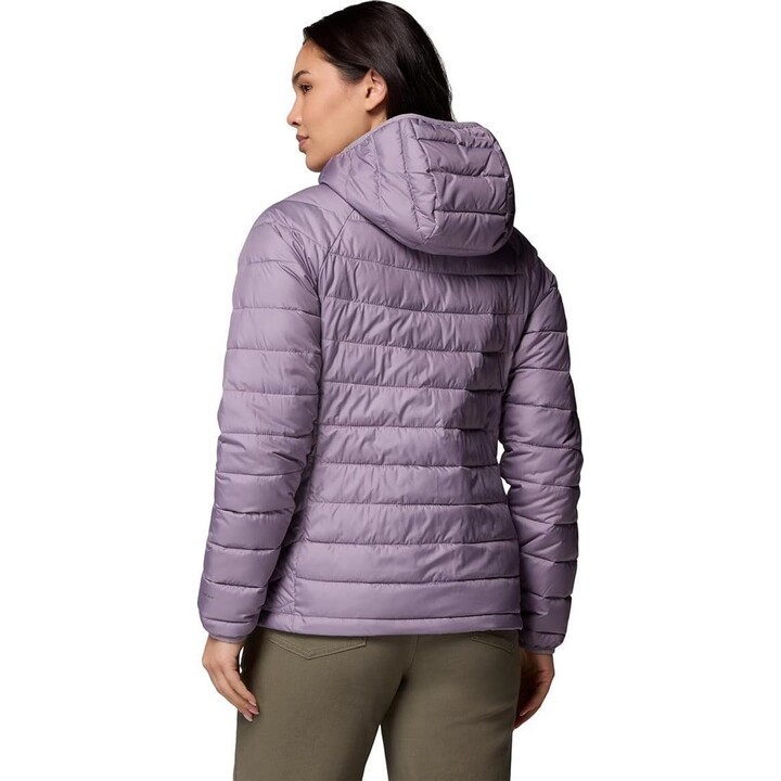 Chaqueta con capucha Columbia Powder Lite II para mujer - morado pizarra, talla: s