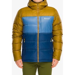 Cotopaxi Fuego Max Down Hooded Jacket - Bronze/Navy Blue Size: M