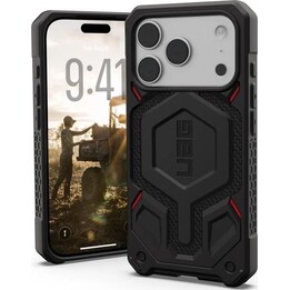 Capa UAG Monarch Pro para iPhone 17 Pro compatível com MagSafe (preta em Kevlar)