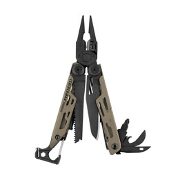 Alicate multifuncional de bolso Leatherman SIGNAL com 19 ferramentas, preto/bege