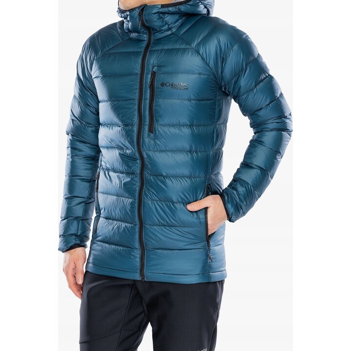 Columbia Arctic Crest Down Hooded Jacket - Everblue, size: M
