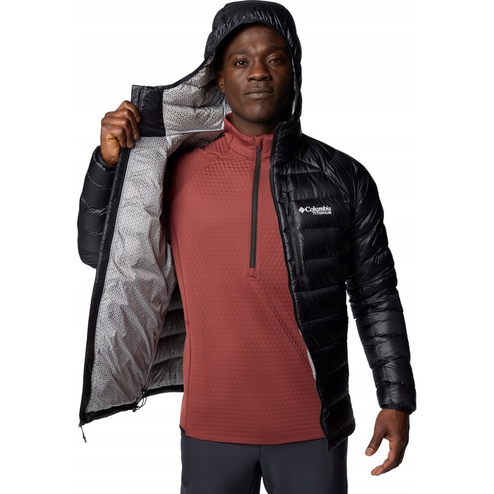 Jaqueta com capuz Columbia Arctic Crest Down - Preta, Tamanho: G