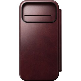 Capa de couro para iPhone 17 Pro Max, MagSafe, cor bordô