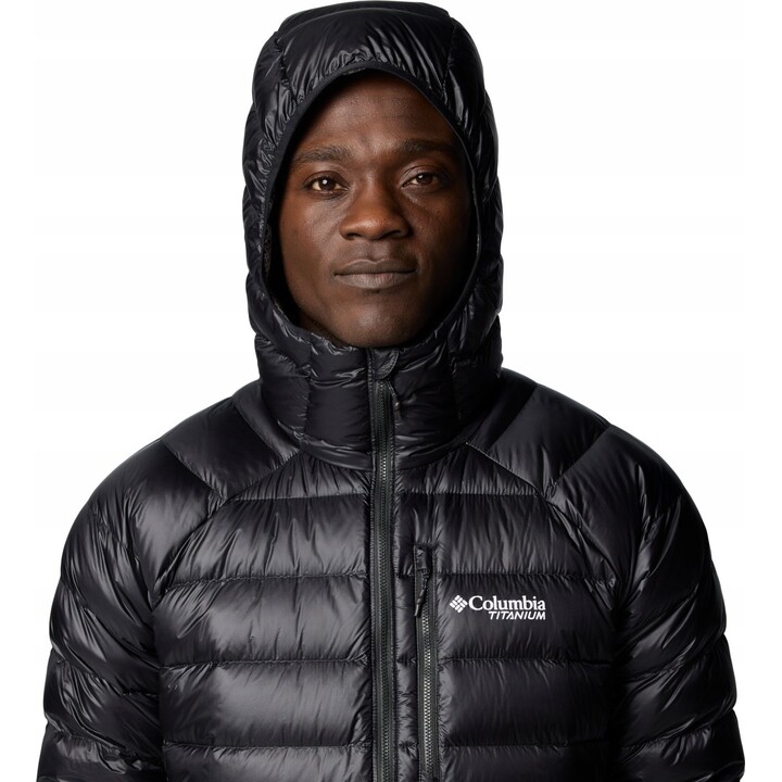 Giacca con cappuccio Columbia Arctic Crest Down - Nera, Taglia: M