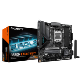 Placa-mãe Gigabyte B850m Eagle Wifi7 – Processadores AMD Ryzen Série 9000, VRM digital de 8+2+2 fases, até 8200 MHz DDR5 (overcl