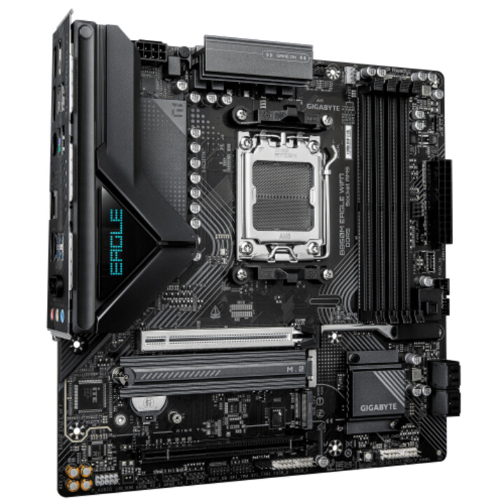 Placa-mãe Gigabyte B850m Eagle Wifi7 – Processadores AMD Ryzen Série 9000, VRM digital de 8+2+2 fases, até 8200 MHz DDR5 (overcl