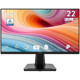 Moniteur MSI Pro MP225 E12VL. 21,45 pouces. Écran plat. 1920 x 1080. 120 Hz. Noir.