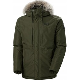 Jaqueta de inverno masculina Helly Hansen Coastal 3.0, verde utilitário/neve, tamanho: P