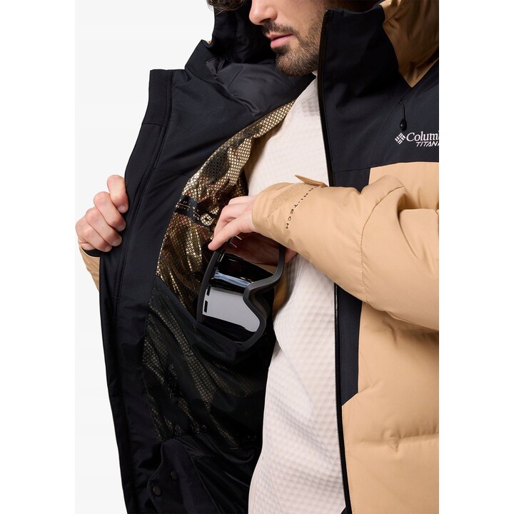Columbia Glacier Ridge Down Jacket - Canoe/Black Size: L