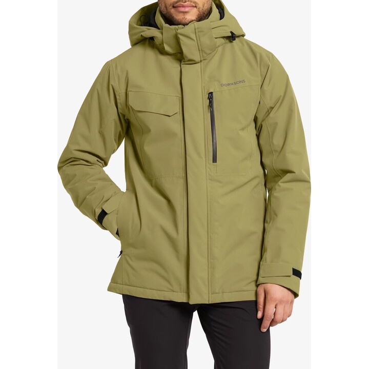 Kurtka ocieplana Didriksons Stefan Jacket - olive green rozmiar: s