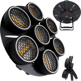 EVOLIGHTS LUMEN 7 RING Éclairage de scène 7 x 30 W WW + 224 x 0,5 W / 31 x 0,2 W RVB