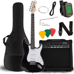 Chitarra elettrica Stratocaster V-TONE EGA 39 BK 4/4