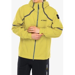 adidas TERREX waterproof jacket - yellow color, size: S