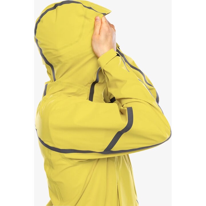 adidas TERREX waterproof jacket - yellow color, size: S
