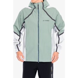 adidas TERREX Nat Geo waterproof jacket, green/silver, M