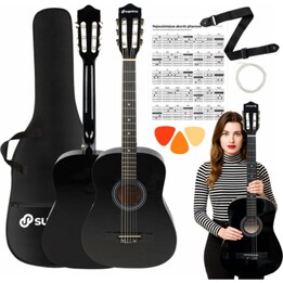 Chitarra classica SUPRIMO CGS2 BK 4/4 nera per imparare