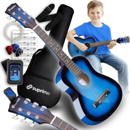 Conjunto de guitarra acústica SUPRIMO JRA BB 1/4 blueburst