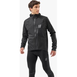 Chaqueta impermeable para correr Compressport Thunderstorm - Negra Talla: L