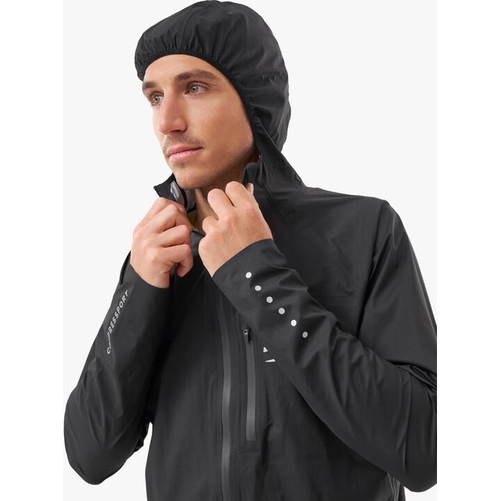 Kurtka do biegania Compressport Thunderstorm Waterproof Jacket - black rozmiar: l