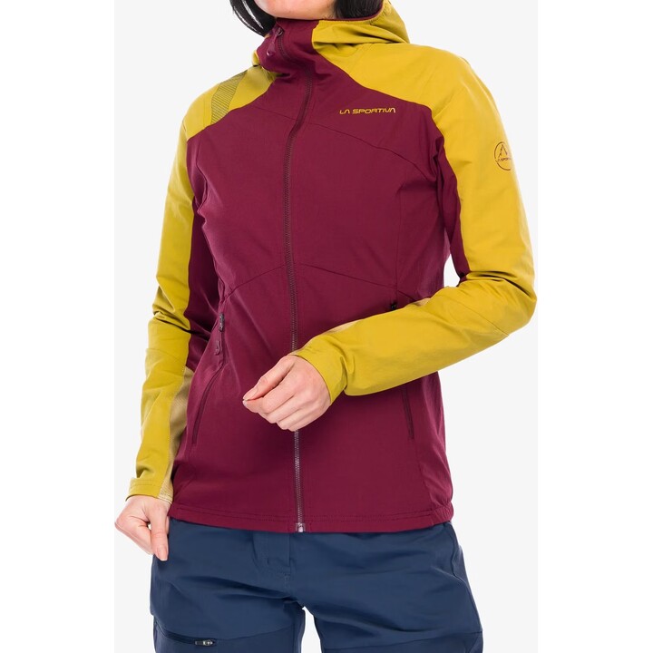 La Sportiva Aequilibrium Speed Jacket - Women´s softshell jacket, redwood/savanna color, size: S