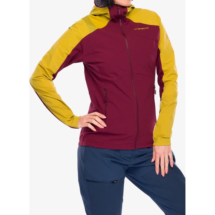 La Sportiva Aequilibrium Speed Jacket - Women´s softshell jacket, redwood/savanna color, size: S