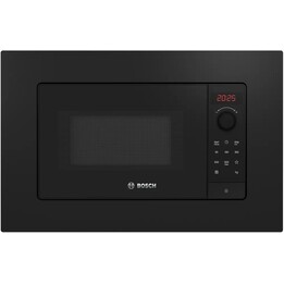 Forno a microonde Bosch Serie 2 BFL623MB4, nero, solo forno a microonde da incasso, 20 L, 800 W