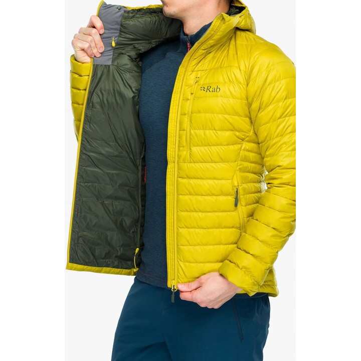Giacca alpina Rab Microlight - colore polline scuro, taglia: l