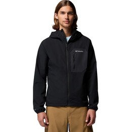 Chaqueta softshell con capucha Columbia Tall Heights III - negra, talla: L