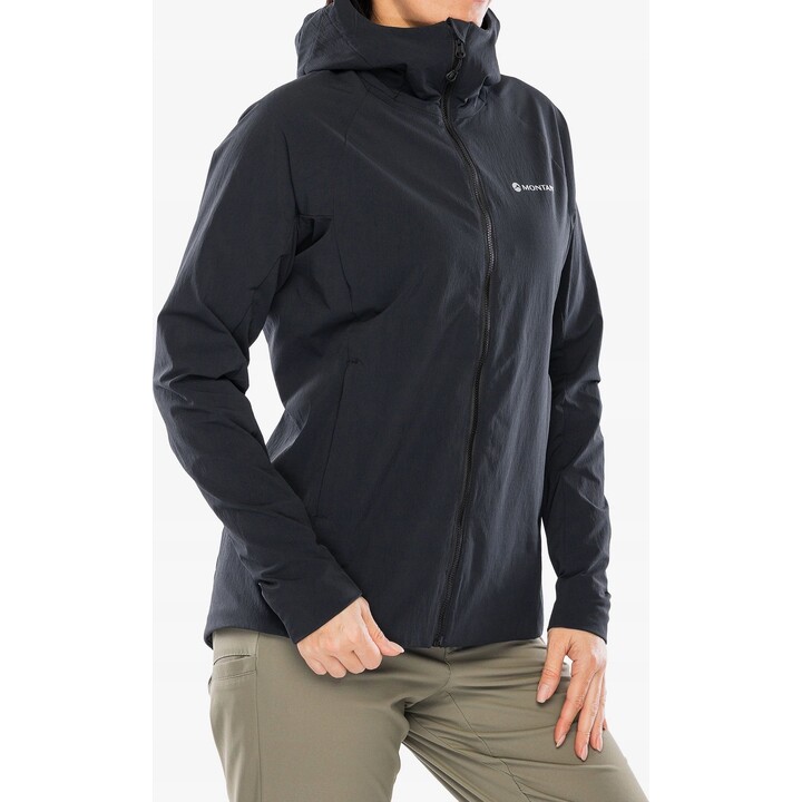 Jaqueta feminina Montane Khamsin Softshell com capuz - Preta Tamanho: M