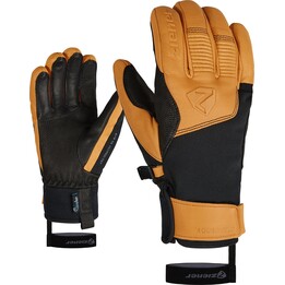 Guantes de esquí Ziener Ganzenberg AS AW - negro/marrón claro, talla: M