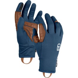 Ortovox Lightweight Fleece-Lined Gloves - Deep Ocean Blue, Size XL