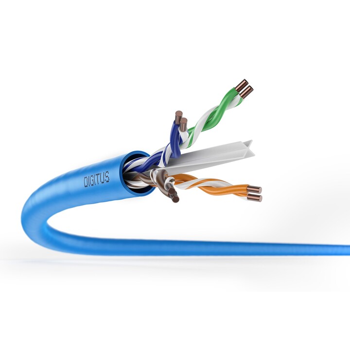 Digitus CAT 6A U/UTP Data Cable - Installation Cable, 100m Paper Box, Simplex, DCA