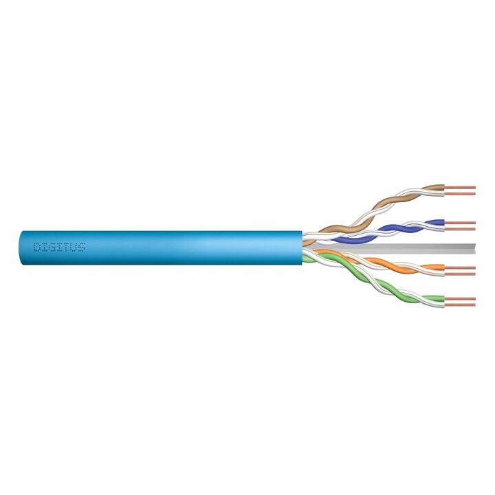 Digitus Cable de datos CAT 6A U/UTP - cable de instalación, 100 m caja de papel, simplex, Dca