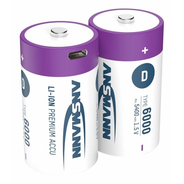 Ansmann 1314-0005 Household Battery Rechargeable D Lithium-Ion Battery