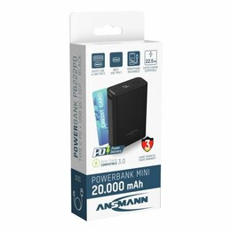 Batteria Ansmann PB222PD ai polimeri di litio da 20000 mAh, nera.