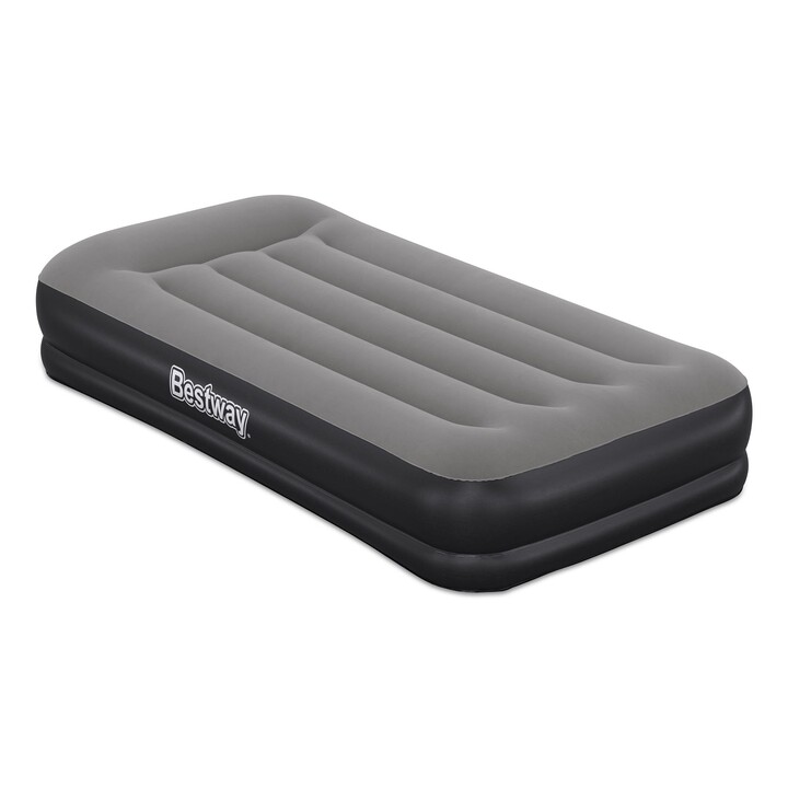Colchão inflável Bestway 671BT, solteiro, preto, cinza, unissex