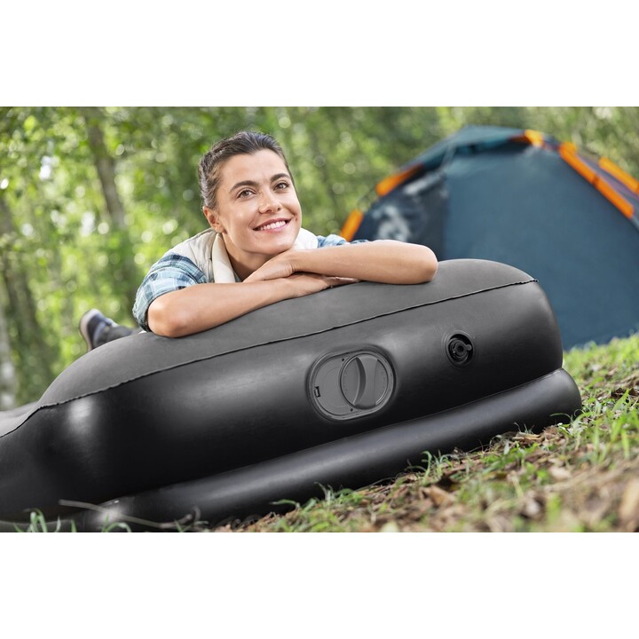 Colchão inflável Bestway 671BT, solteiro, preto, cinza, unissex