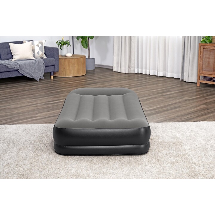 Colchão inflável Bestway 671BT, solteiro, preto, cinza, unissex