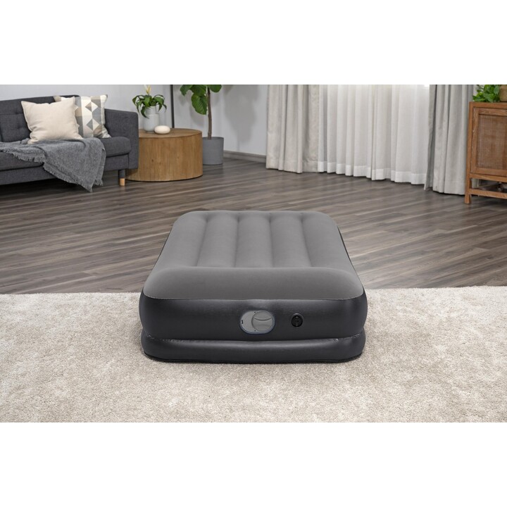 Colchão inflável Bestway 671BT, solteiro, preto, cinza, unissex