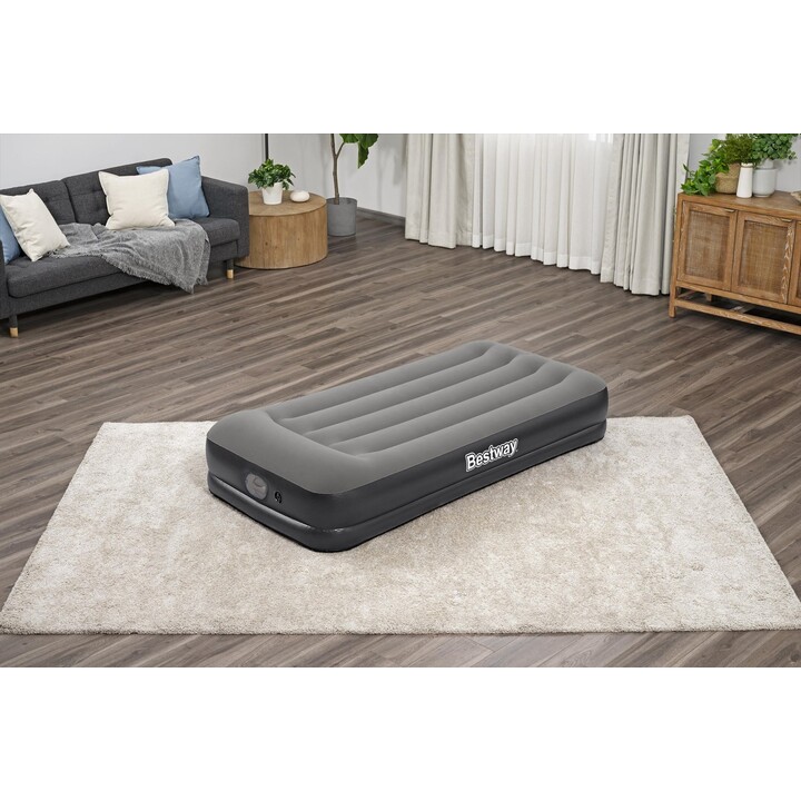 Colchão inflável Bestway 671BT, solteiro, preto, cinza, unissex