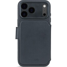 Carteira de couro destacável Decoded - Capa protetora de couro compatível com MagSafe para iPhone 17 Pro (Azul Marinho Escuro)