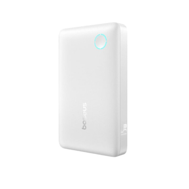 Os-baseus Enerfill Fp11 Powerbank 10000mAh 15W Mondweiß (inkl. einfachem Typ-C-zu-Typ-C-Kabel 20V/3A 30cm Weiß)