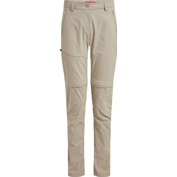 Pantaloni da trekking convertibili da donna Craghoppers NosiLife Pro III - Colore fungo tenue Taglia: XS_S