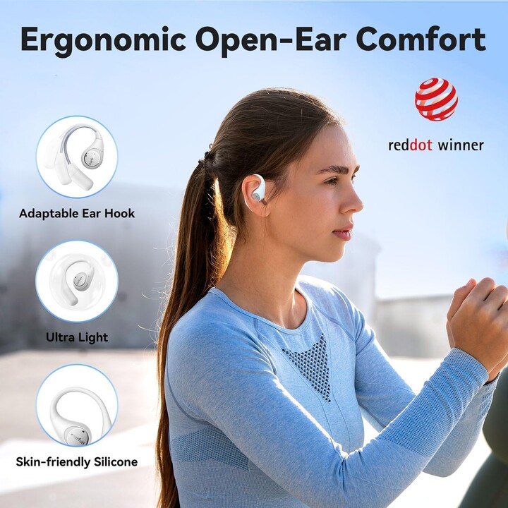 Earfun OpenJump TWS White - Bluetooth Headphones