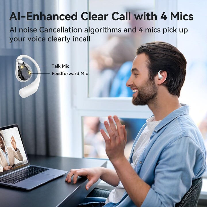 Earfun OpenJump TWS Blanc - Casques Bluetooth