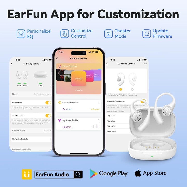 Earfun OpenJump TWS Blanco - Auricolari Bluetooth
